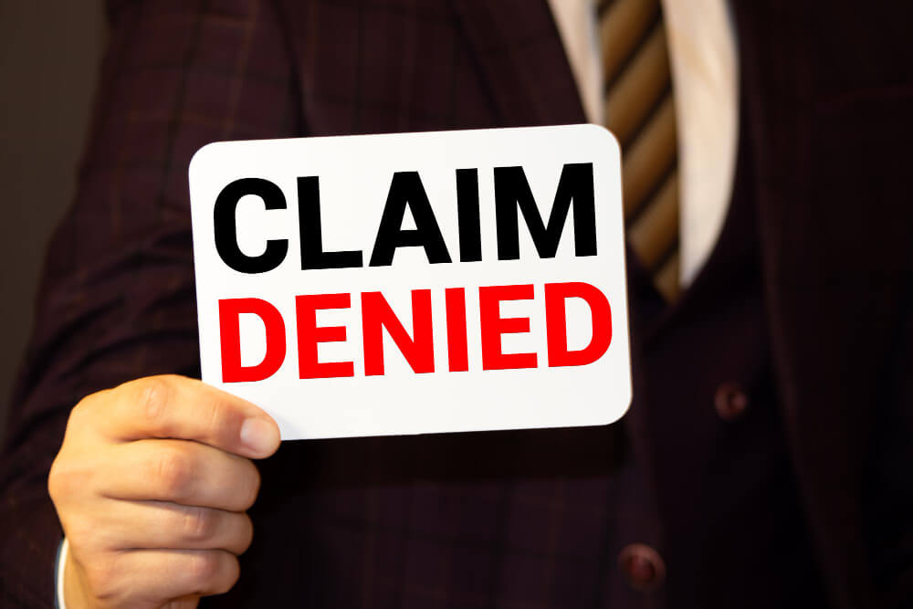 illustration showing claim denied