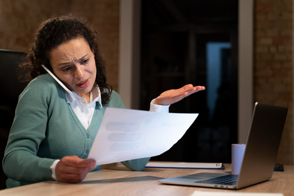 Doctor or nurse worried about claim denial, reducing clean claim rate due to claim errors
